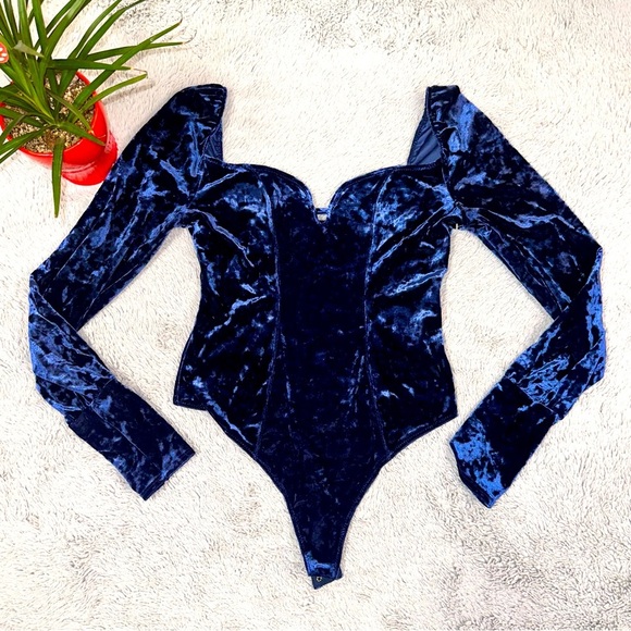 Free People Black Magic velvet bodysuit - Picture 3 of 10